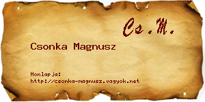 Csonka Magnusz névjegykártya